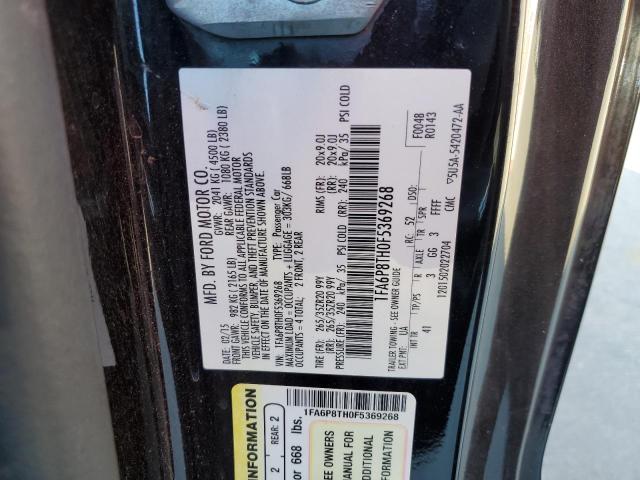 Photo 10 from auction – 2015 FORD MUSTANG with VIN 1FA6P8TH0F5369268