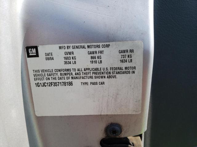 Photo 10 from auction – 2005 CHEVROLET CAVALIER with VIN 1G1JC12F357178186