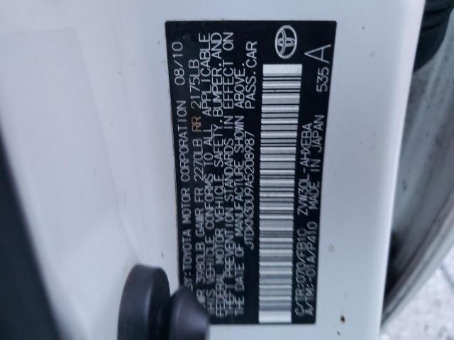 Photo 10 from auction – 2010 TOYOTA PRIUS with VIN JTDKN3DU9A5208987