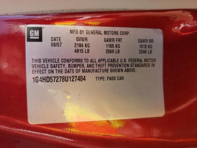 Photo 10 from auction – 2008 BUICK LUCERNE CX with VIN 1G4HD57278U127484