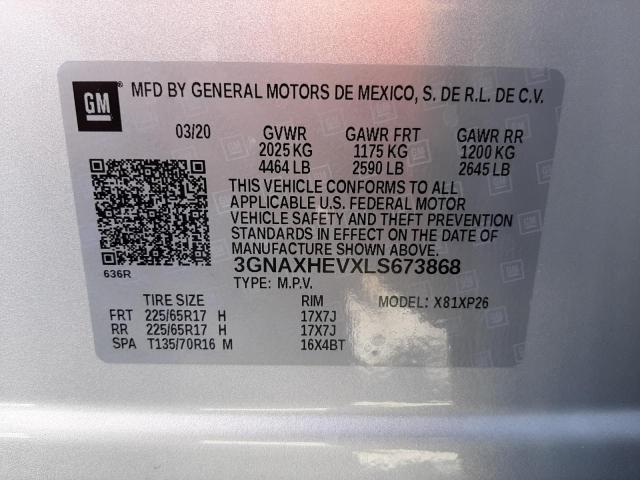 Photo 10 from auction – 2020 CHEVROLET EQUINOX LS with VIN 3GNAXHEVXLS673868