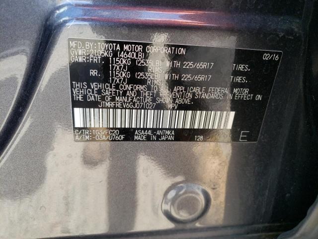 Photo 10 from auction – 2016 TOYOTA RAV4 XLE with VIN JTMRFREV6GJ071027