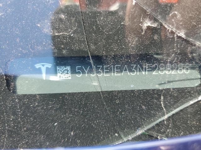 Photo 10 from auction – 2022 TESLA MODEL 3 with VIN 5YJ3E1EA3NF288286