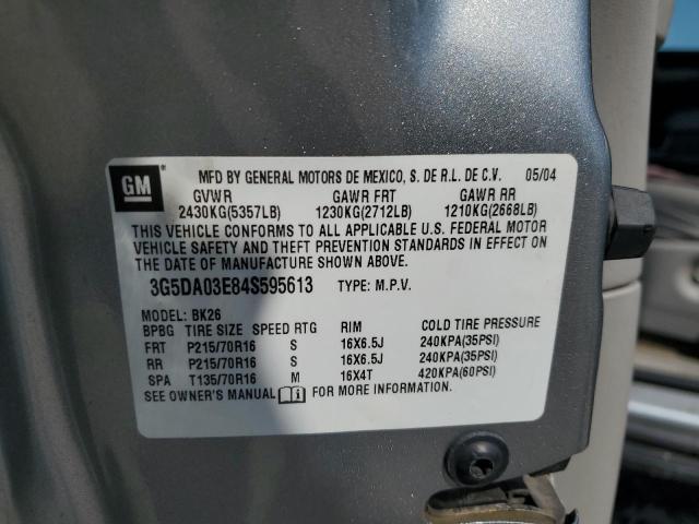 Photo 10 from auction – 2004 BUICK RENDEZVOUS with VIN 3G5DA03E84S595613