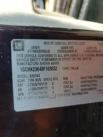 Zdjęcie 10 z aukcji – 2008 CHEVROLET SILVERADO z VIN 1GCHK23648F183632