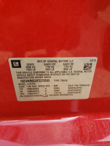 Photo 10 from auction – 2015 CHEVROLET SILVERADO with VIN 1GCVKREC2FZ272593