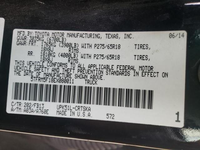 Photo 10 from auction – 2014 TOYOTA TUNDRA DOU with VIN 5TFRM5F18EX080011
