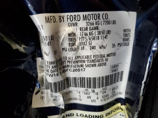 Photo 10 from auction – 2011 FORD F150 SUPER with VIN 1FTFW1ET4BFC20517