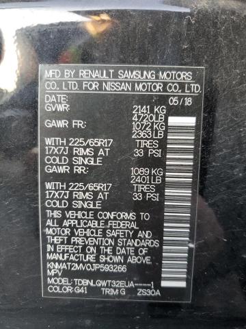Photo 10 from auction – 2018 NISSAN ROGUE S with VIN KNMAT2MV0JP593266