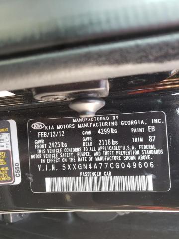 Photo 10 from auction – 2012 KIA OPTIMA EX with VIN 5XXGN4A77CG049606