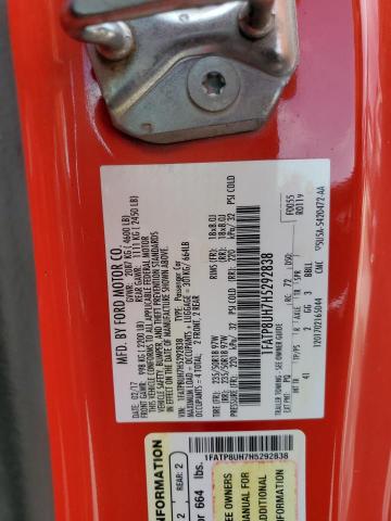 Photo 10 from auction – 2017 FORD MUSTANG with VIN 1FATP8UH7H5292838