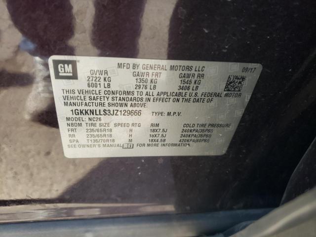 Photo 10 from auction – 2018 GMC ACADIA SLE with VIN 1GKKNLLS3JZ129666