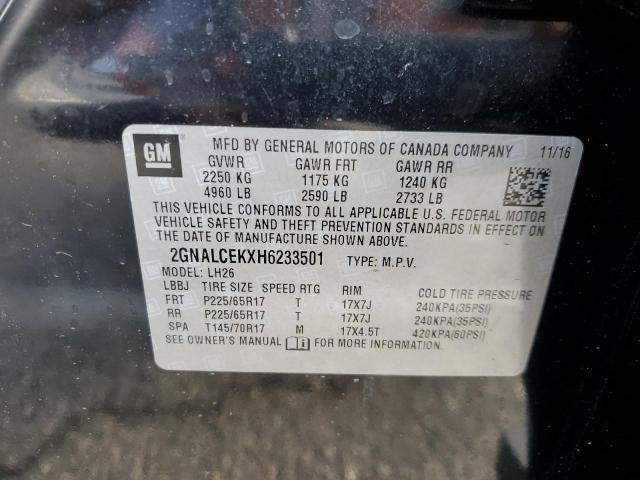 Photo 10 from auction – 2017 CHEVROLET EQUINOX LT with VIN 2GNALCEKXH6233501