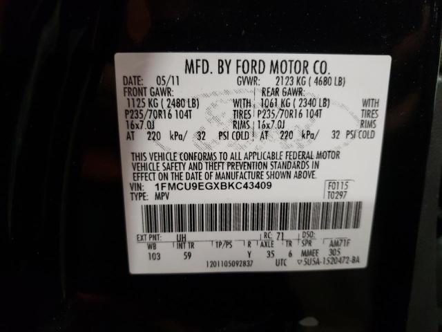 Photo 10 from auction – 2011 FORD ESCAPE LIM with VIN 1FMCU9EGXBKC43409