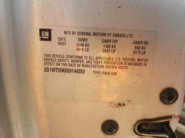 Photo 10 from auction – 2008 CHEVROLET IMPALA LT with VIN 2G1WT55K689144350