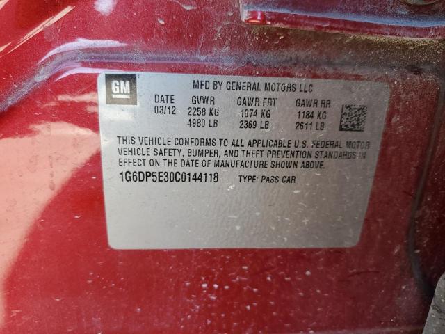 Photo 10 from auction – 2012 CADILLAC CTS PREMIU with VIN 1G6DP5E30C0144118