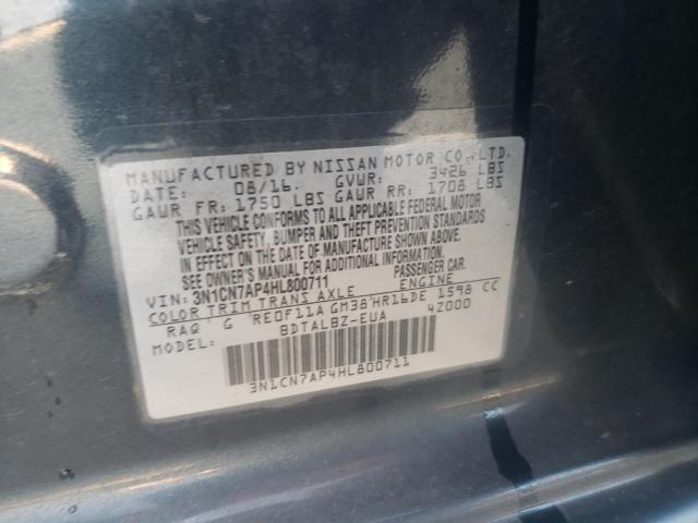Photo 10 from auction – 2017 NISSAN VERSA S with VIN 3N1CN7AP4HL800711