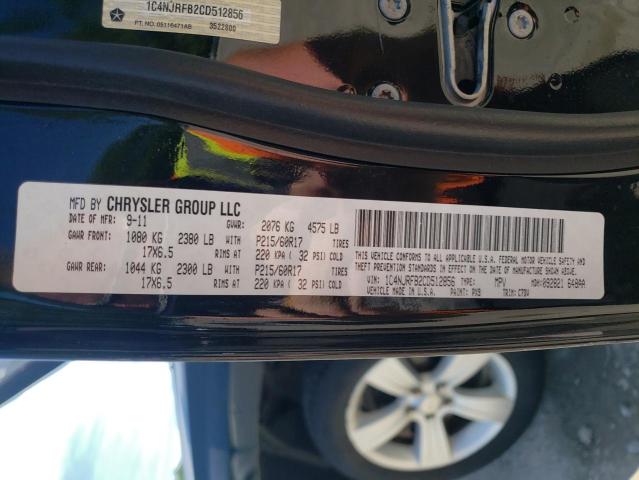 Photo 10 from auction – 2012 JEEP PATRIOT LA with VIN 1C4NJRFB2CD512856