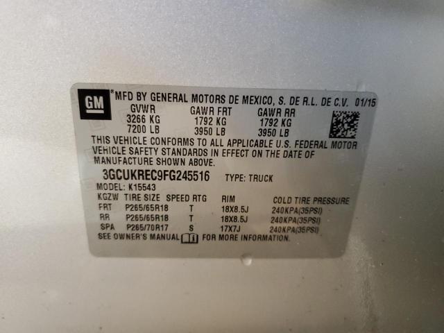Photo 10 from auction – 2015 CHEVROLET SILVERADO with VIN 3GCUKREC9FG245516