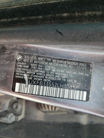 Photo 10 from auction – 2002 BMW X5 4.4I with VIN 5UXFB33552LH30857