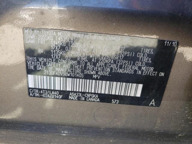 Photo 10 from auction – 2011 TOYOTA RAV4 LIMIT with VIN 2T3DF4DV9BW101405