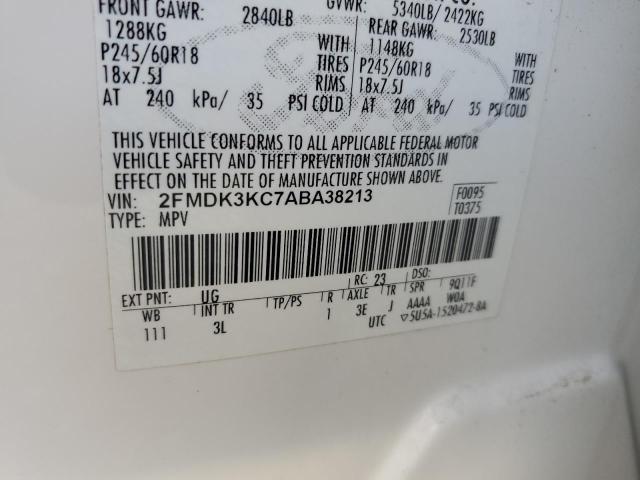 Photo 10 from auction – 2010 FORD EDGE LIMIT with VIN 2FMDK3KC7ABA38213