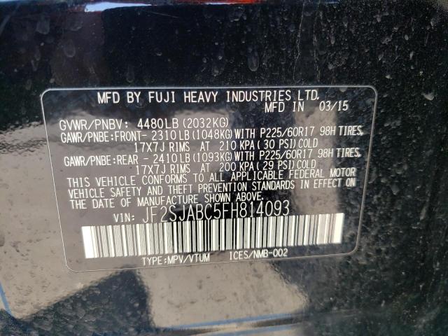 Photo 10 from auction – 2015 SUBARU FORESTER 2 with VIN JF2SJABC5FH814093