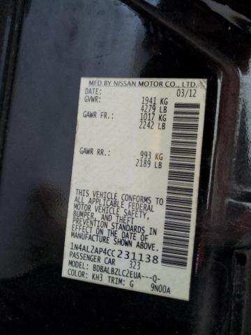 صورة رقم 10 من المزاد - 2012 NISSAN ALTIMA BAS مع VIN 1N4AL2AP4CC231138