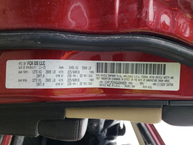 Photo 10 from auction – 2016 JEEP CHEROKEE L with VIN 1C4PJMDS4GW204029
