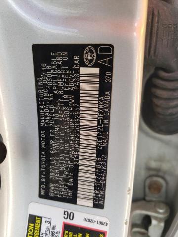 Photo 10 from auction – 2016 TOYOTA COROLLA L with VIN 2T1BURHE2GC692957