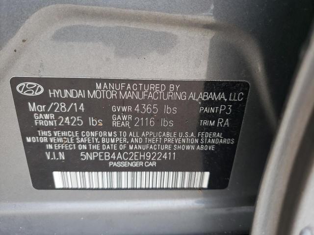Photo 10 from auction – 2014 HYUNDAI SONATA GLS with VIN 5NPEB4AC2EH922411