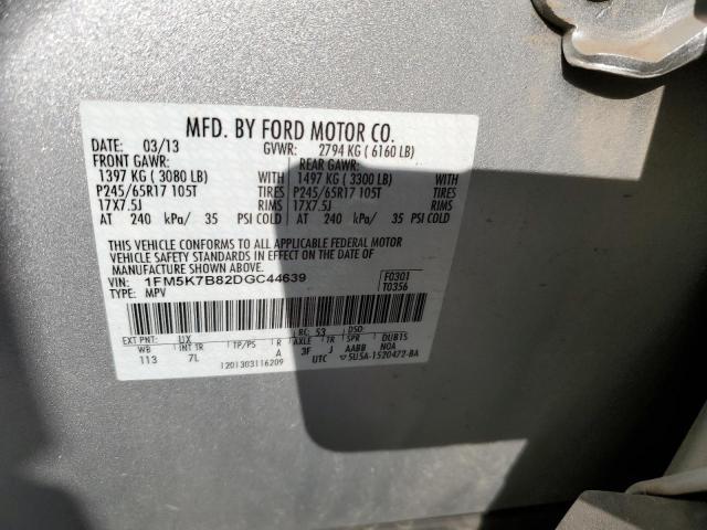 Photo 10 from auction – 2013 FORD EXPLORER with VIN 1FM5K7B82DGC44639