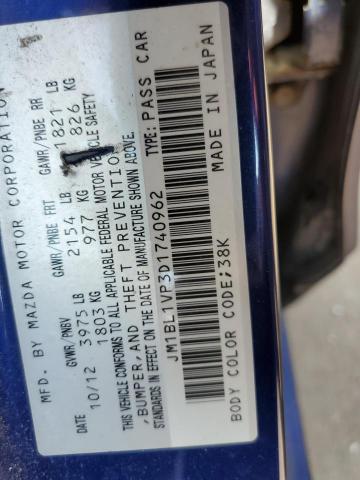 Photo 10 from auction – 2013 MAZDA 3 I with VIN JM1BL1VP3D1740962
