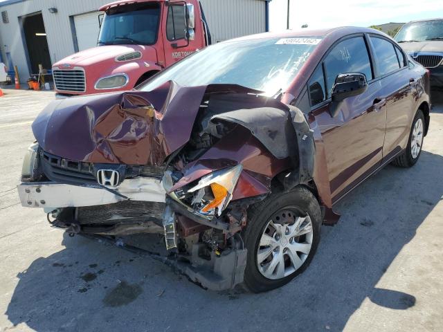 Photo 2 from auction – 2012 HONDA CIVIC LX with VIN 19XFB2F5XCE073360
