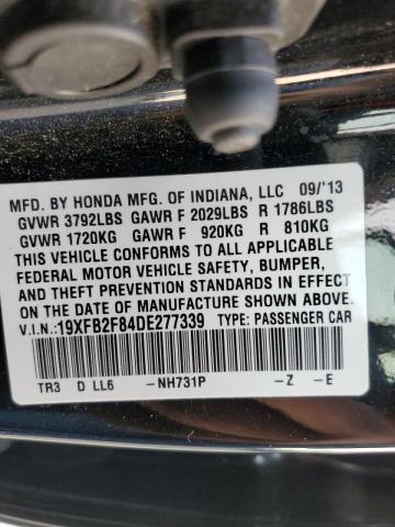 Photo 10 from auction – 2013 HONDA CIVIC EX with VIN 19XFB2F84DE277339