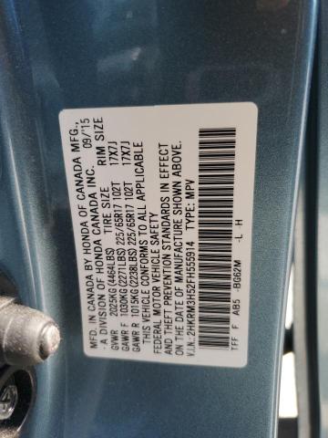 Photo 10 from auction – 2015 HONDA CR-V EX with VIN 2HKRM3H52FH555914