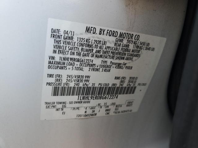 Photo 10 from auction – 2011 LINCOLN MKS with VIN 1LNHL9ER0BG612274