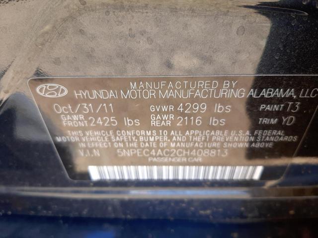 Photo 10 from auction – 2012 HYUNDAI SONATA SE with VIN 5NPEC4AC2CH408813