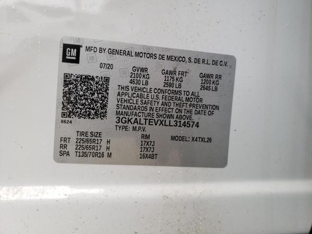 Photo 10 from auction – 2020 GMC TERRAIN SL with VIN 3GKALTEVXLL314574