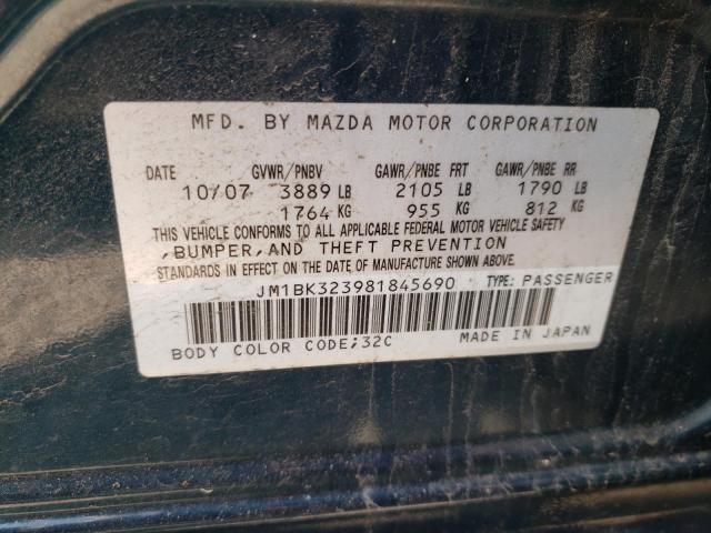 Photo 10 from auction – 2008 MAZDA 3 S with VIN JM1BK323981845690
