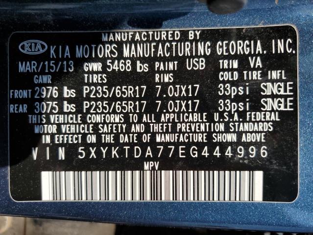 Photo 10 from auction – 2014 KIA SORENTO LX with VIN 5XYKTDA77EG444996