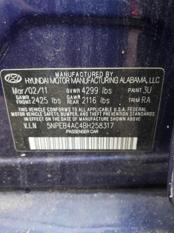 Photo 10 from auction – 2011 HYUNDAI SONATA GLS with VIN 5NPEB4AC4BH258317