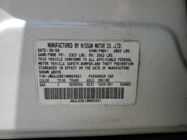 Photo 10 from auction – 2009 INFINITI EX35 BASE with VIN JNKAJ09E19M900541