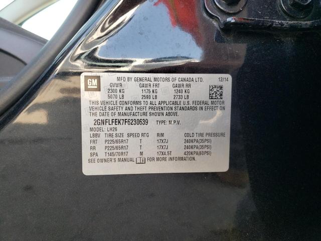 Photo 10 from auction – 2015 CHEVROLET EQUINOX LT with VIN 2GNFLFEK7F6230639
