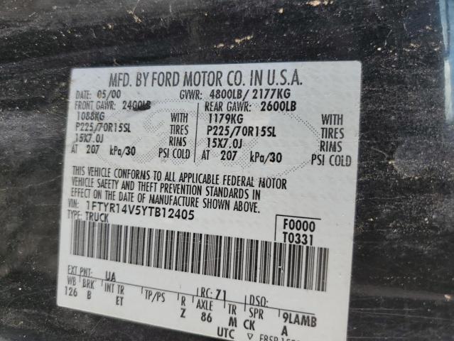 Photo 10 from auction – 2000 FORD RANGER SUP with VIN 1FTYR14V5YTB12405