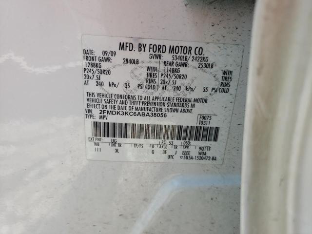 Photo 10 from auction – 2010 FORD EDGE LIMIT with VIN 2FMDK3KC6ABA38056