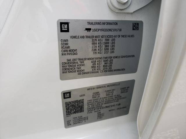 Photo 10 from auction – 2021 CHEVROLET SILVERADO with VIN 1GCPYFED2MZ191718