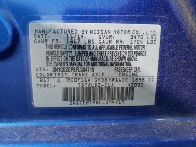 Photo 10 from auction – 2015 NISSAN VERSA NOTE with VIN 3N1CE2CP8FL394719
