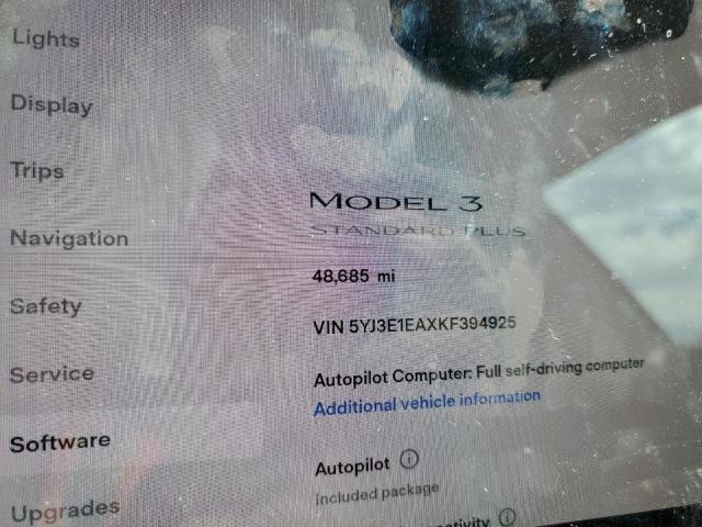 Photo 8 from auction – 2019 TESLA MODEL 3 with VIN 5YJ3E1EAXKF394925