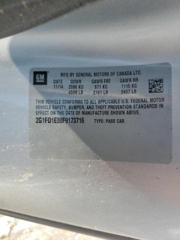 Photo 10 from auction – 2015 CHEVROLET CAMARO LT with VIN 2G1FD1E38F9173716